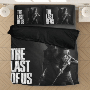 The Last of Us Armed Ellie and Joel Black Bedding Set
