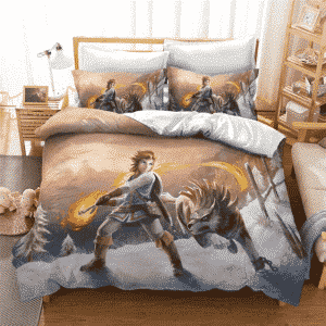 The Legend of Zelda Link With Pet Wolf Awesome Bedding Set