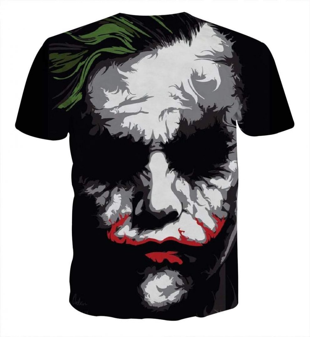 The Bad Ass Psychopath Joker Design Full Print T-Shirt