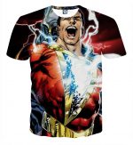 The Champion Captain Marvel Shazam Red Full Print T-Shirt