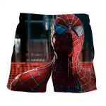 The Cool Spider-Man Close-Up View Design Print Boardshorts