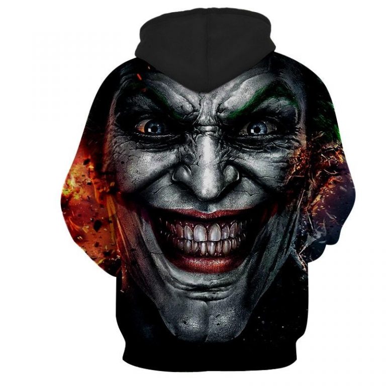 The Crazy Ridiculous Joker Face Design Full Print Hoodie