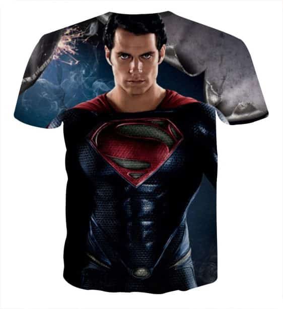 The Marvelous Superman Portrait Design Full Print T-Shirt - Superheroes ...