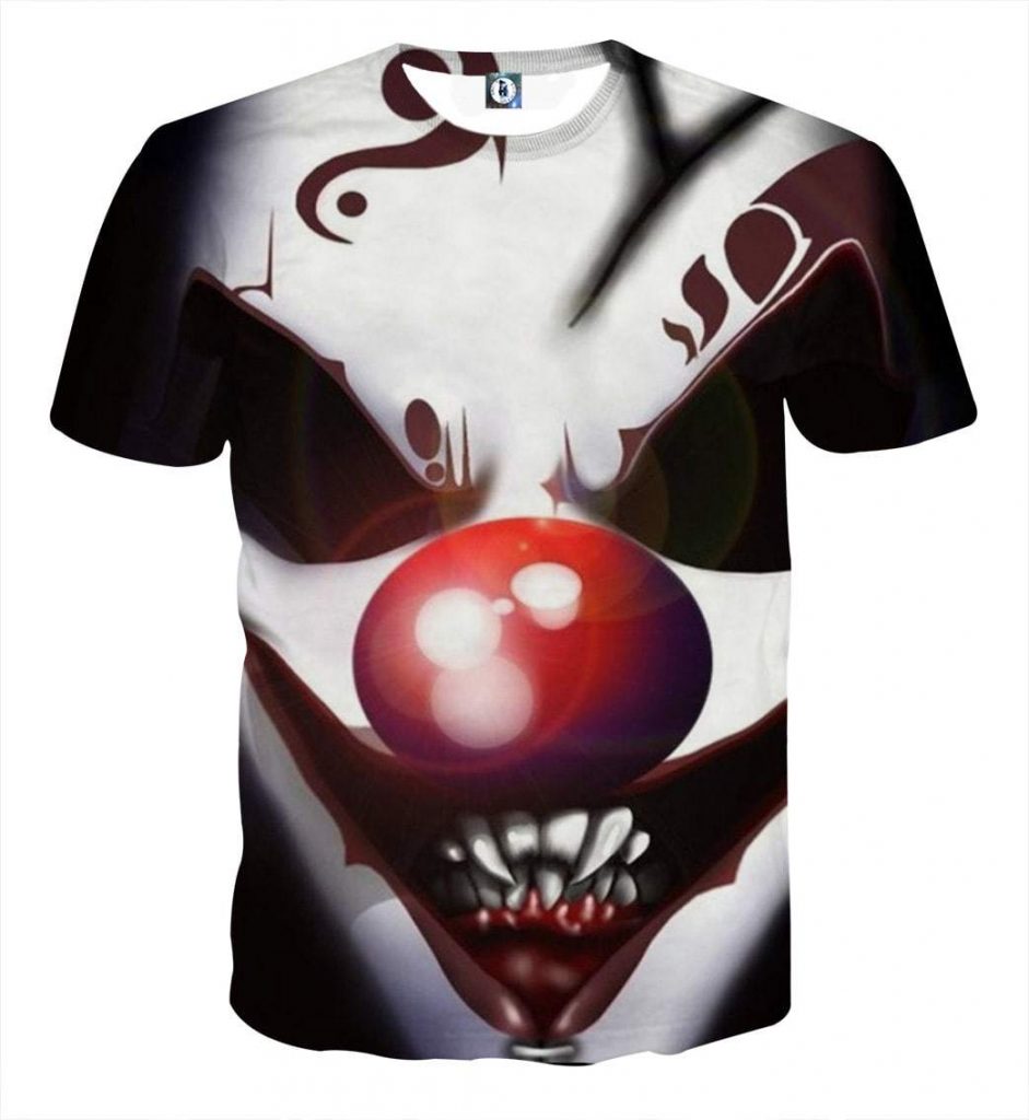 The Smile Of Insane Clown Joker Design Full Print T-Shirt - Superheroes ...
