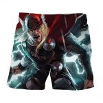 Thor Big Cartoon Super Angry On Fight Impressive Board Shorts