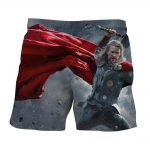 Thor Real Angry On Fight Thunder Hammer Impressive Boardshorts