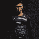 Black Superman Cool 3D Printed Compression Long Sleeves Gym T-shirt - Superheroes Gears