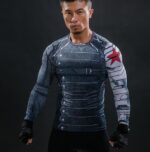 Winter Soldier Long Sleeves 3D Print Cool Compression T-shirt