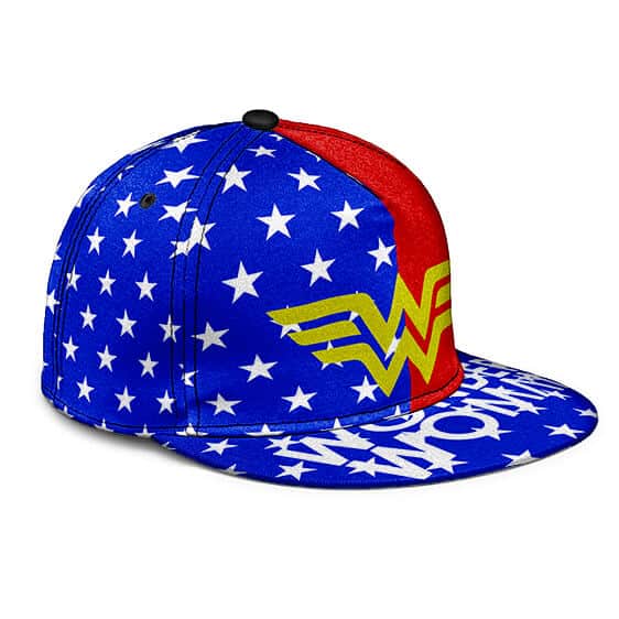 Wonder Woman Golden Symbol American Flag Cool Snapback Hat