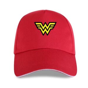 Wonder Woman Golden Symbol Sparkling All Red Snapback Hat