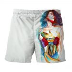 Wonder Woman Crayon Drawing Art Design White Cool Boardshorts