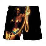 Wonder Woman Powerful Golden Lasso Black Amazing Boardshorts