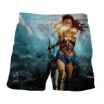 Wonder Woman Running Powerful Golden Bracelet Amazing Boardshorts