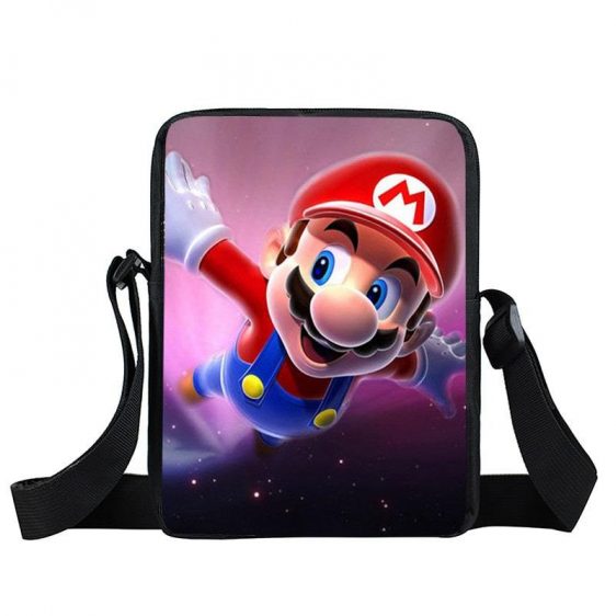 Super Mario Galaxy Pink Space Flying Mario Cross Body Bag