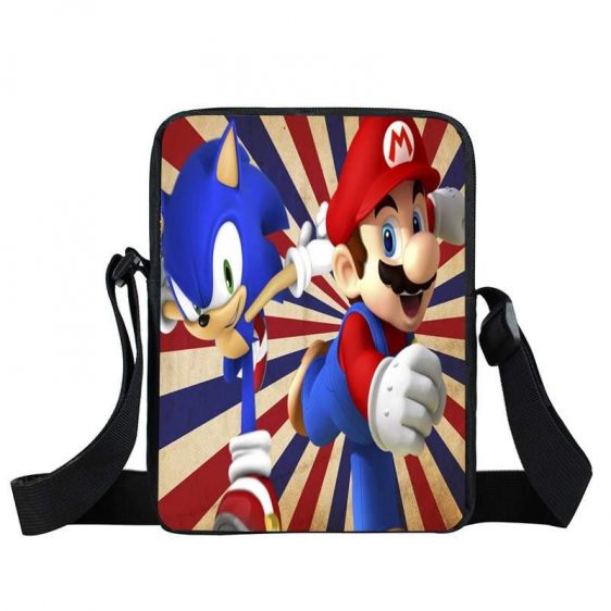 Super Mario Sonic The Hedgehog Retro Style Cross Body Bag