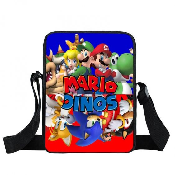 Mario And Sonic Upside Down Character Design Cross Body Bag