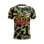 The Legend Of Zelda Gold Logo Camouflage Style Dope T-Shirt