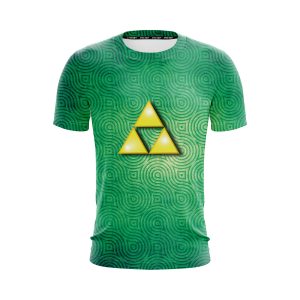 The Legend Of Zelda Triforce Symbol Minimalist Green T-Shirt