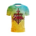 The Legend Of Zelda Vibrant Red Sword Stylish Design T-Shirt