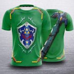 The Legend Of Zelda Hylian Shield Artistic Green T-Shirt
