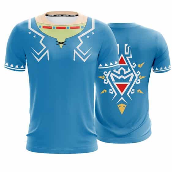 The Legend Of Zelda Link's Cape Design Stylish Blue T-Shirt
