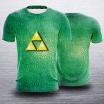 The Legend Of Zelda Triforce Symbol Minimalist Green T-Shirt