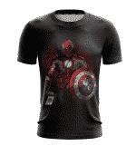 Combined Spiderman Iron Man Captain America Thor Hawkeye T-Shirt