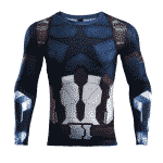 Marvel Captain America Long Sleeve Cosplay Compression Shirt