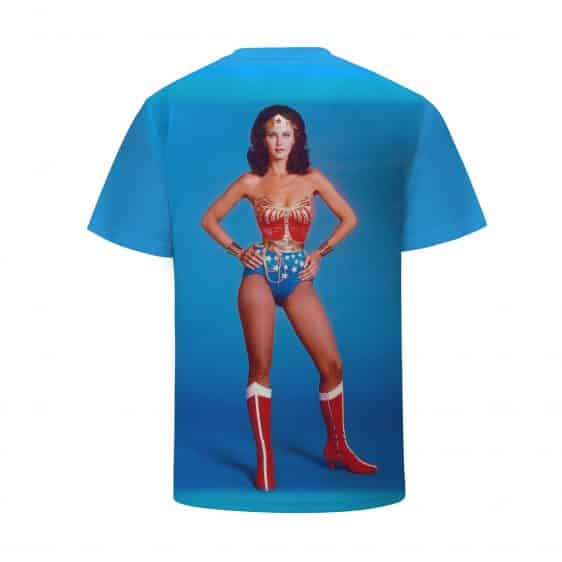 Classic Vintage Diana Prince Wonder Woman Design Blue T-shirt