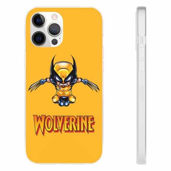 Adorable Chibi Wolverine Art Yellow iPhone 12 Case