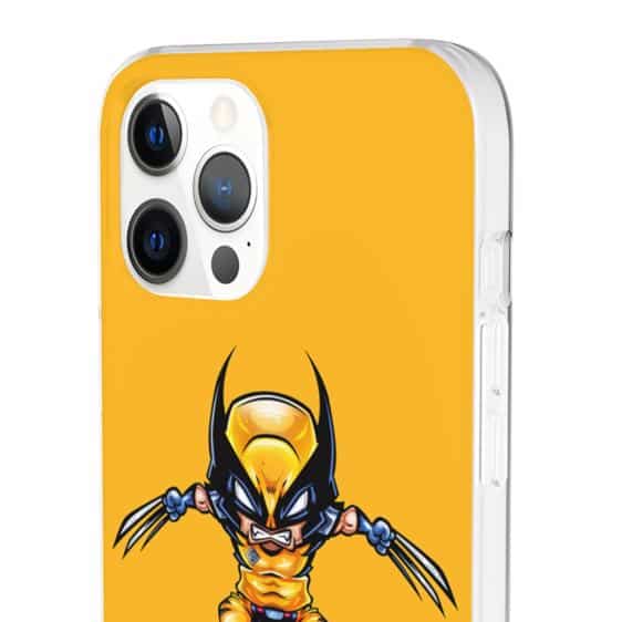 Adorable Chibi Wolverine Art Yellow iPhone 12 Case
