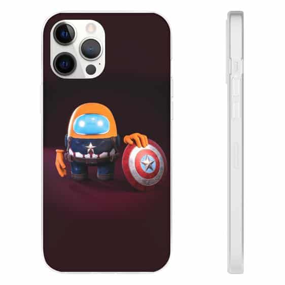 Among Us Captain America Orange Crewmate iPhone 12 Case - Superheroes Gears