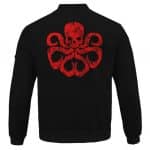 Stunning Hail Hydra Logo Minimalistic Black Bomber Jacket