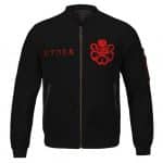Stunning Hail Hydra Logo Minimalistic Black Bomber Jacket