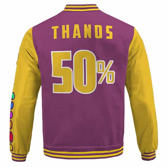 The Almighty Thanos With Infinity Gauntlet Cartoon Varsity Jacket