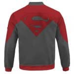Man Of Steel Superman Logo Red And Gray Cool Letterman Jacket