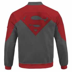 Man Of Steel Superman Logo Red And Gray Cool Letterman Jacket