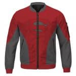 Man Of Steel Superman Logo Red And Gray Cool Letterman Jacket