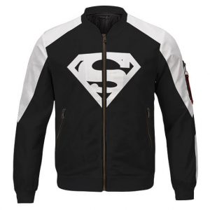 Superman Solar Regeneration Suit Design Black Bomber Jacket