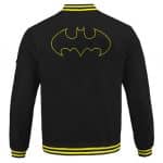 The Dark Knight Batman Classic Logo Black And Yellow Varsity Jacket