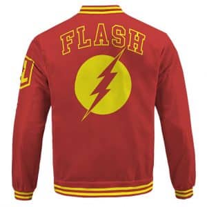 Justice League The Flash Barry Allen Logo Awesome Varsity Jacket