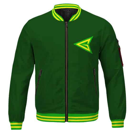 Vigilante Green Arrow Oliver Queen Logo Dope Green Varsity Jacket