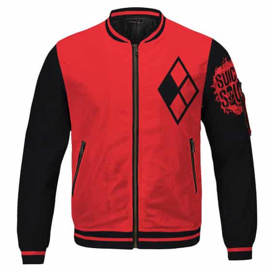 Suicide Squad Harley Quinn Logo Classic Red Varsity Jacket