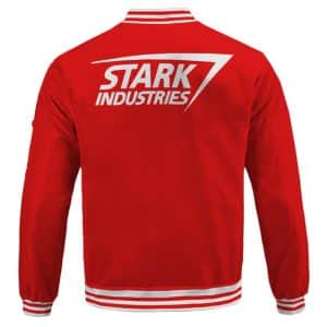 Marvel's Iron Man Stark Industries Casual Red Letterman Jacket