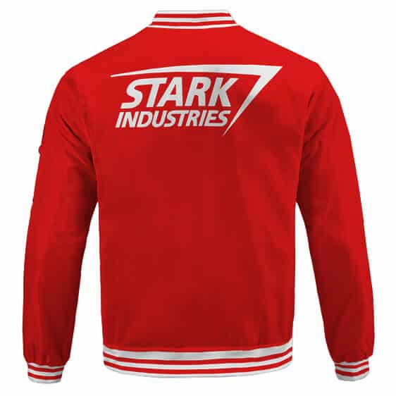 Marvel's Iron Man Stark Industries Casual Red Letterman Jacket