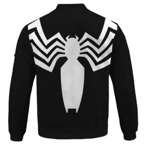 The Amazing Spider-Man Venom Logo Cool Black Varsity Jacket