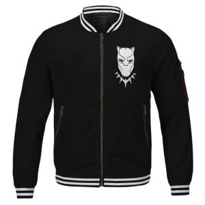 Black Panther King T'Challa Icon And Logo Black Varsity Jacket