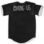Imposter Cyan Among Us Minimalist Design Black Baseball Shirt