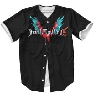 Cool Devil May Cry 5 Logo Devil Trigger Wings Baseball Jersey
