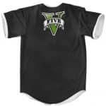 Grand Theft Auto V Classic Poster Artwork Black Baseball Jersey